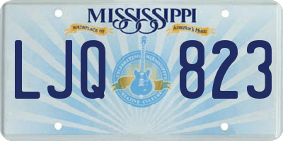 MS license plate LJQ823