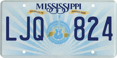 MS license plate LJQ824