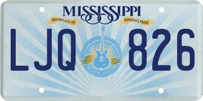 MS license plate LJQ826