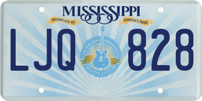 MS license plate LJQ828