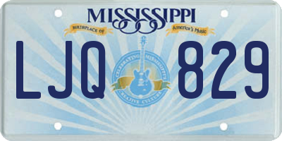 MS license plate LJQ829
