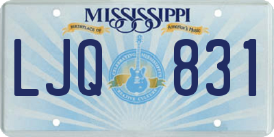 MS license plate LJQ831