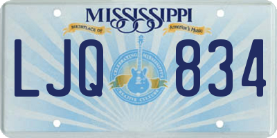 MS license plate LJQ834