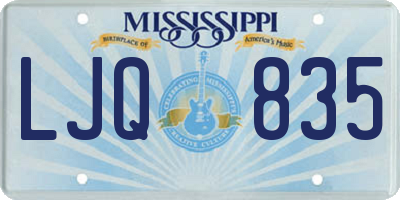 MS license plate LJQ835