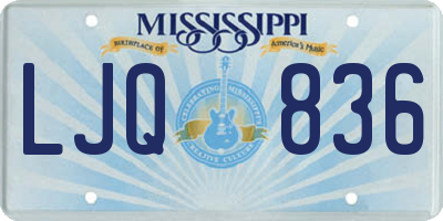 MS license plate LJQ836