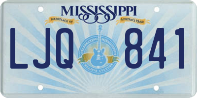 MS license plate LJQ841