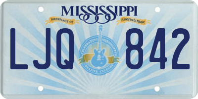 MS license plate LJQ842