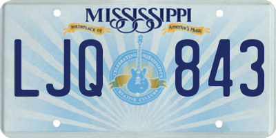 MS license plate LJQ843
