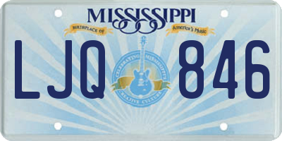 MS license plate LJQ846