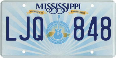 MS license plate LJQ848