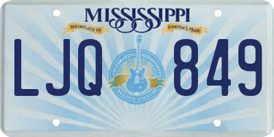 MS license plate LJQ849