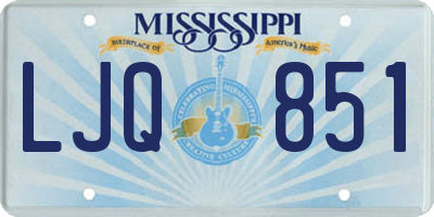 MS license plate LJQ851