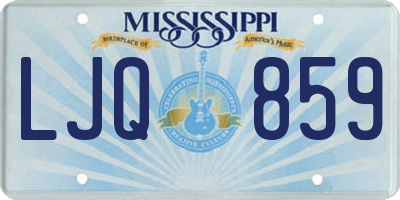 MS license plate LJQ859