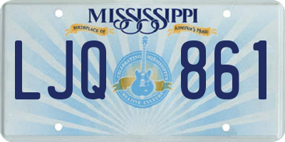 MS license plate LJQ861