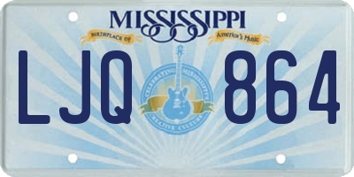MS license plate LJQ864