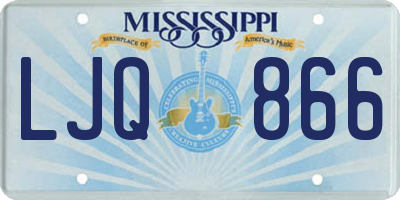 MS license plate LJQ866