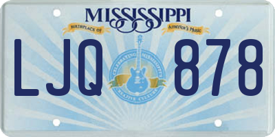 MS license plate LJQ878