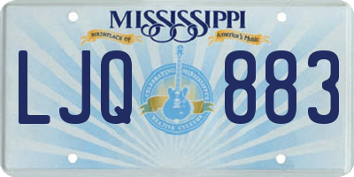 MS license plate LJQ883