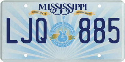 MS license plate LJQ885