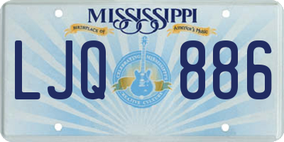 MS license plate LJQ886