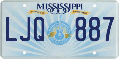 MS license plate LJQ887