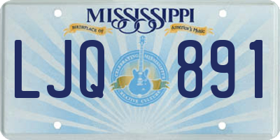 MS license plate LJQ891