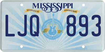 MS license plate LJQ893