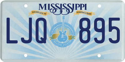MS license plate LJQ895
