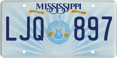 MS license plate LJQ897
