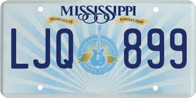 MS license plate LJQ899