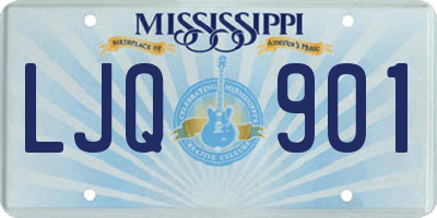 MS license plate LJQ901
