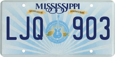 MS license plate LJQ903
