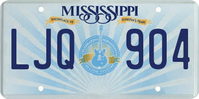 MS license plate LJQ904