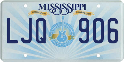 MS license plate LJQ906