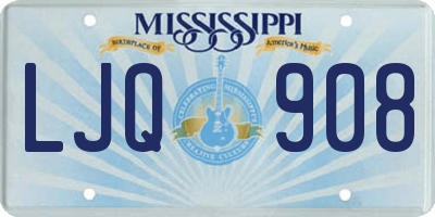 MS license plate LJQ908