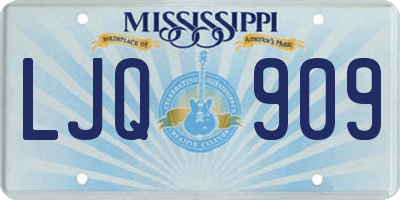 MS license plate LJQ909