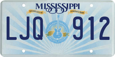 MS license plate LJQ912