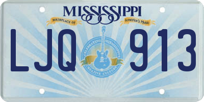 MS license plate LJQ913