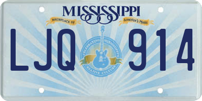 MS license plate LJQ914