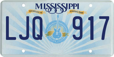 MS license plate LJQ917