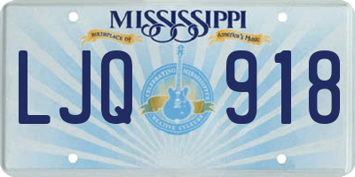 MS license plate LJQ918
