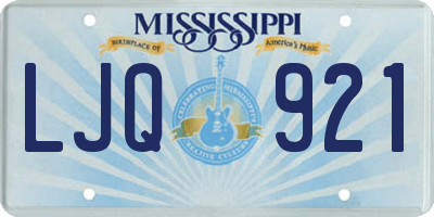 MS license plate LJQ921