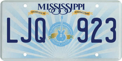MS license plate LJQ923