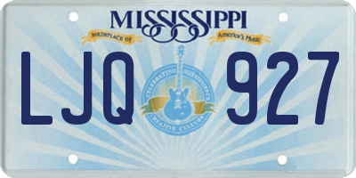 MS license plate LJQ927