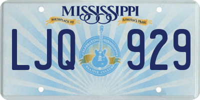 MS license plate LJQ929
