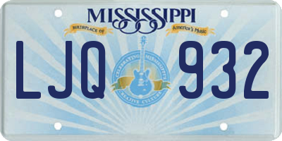 MS license plate LJQ932