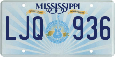 MS license plate LJQ936