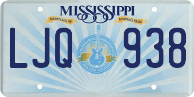 MS license plate LJQ938