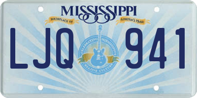 MS license plate LJQ941