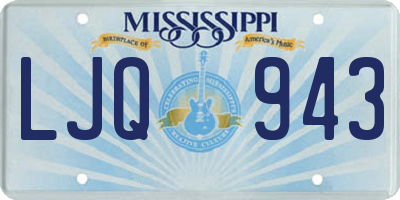 MS license plate LJQ943